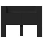 vidaXL Armoire tête de lit avec LED noir 140x16 5x103 5 cm