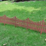 vidaXL Bordures de pelouse 17 Pièces 10 m Marron