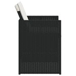 vidaXL Chaises de jardin lot de 4 avec coussins noir résine tressée
