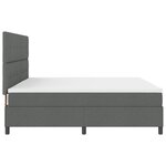 vidaXL Lit ressorts avec Matelas & LED Gris Foncé 200x200 cm Tissu