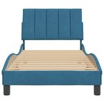 vidaXL Cadre de lit sans matelas bleu 90x200 cm velours