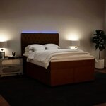 vidaXL Sommier à lattes de lit avec matelas Rose 140x190 cm Velours