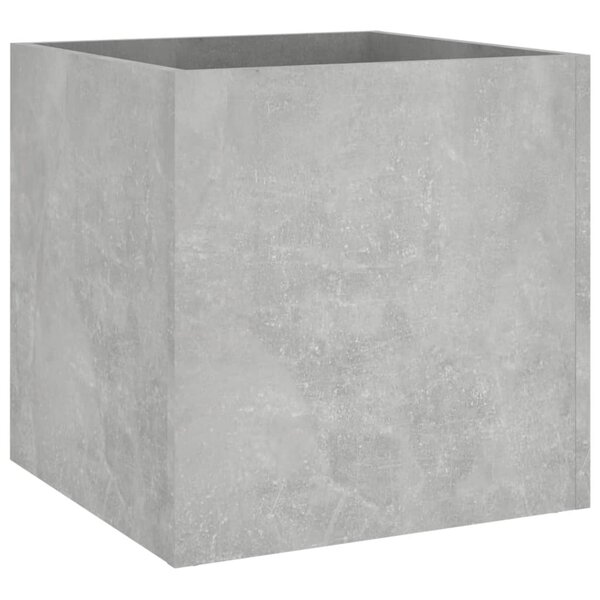 vidaXL Jardinière Gris béton 40x40x40 cm Bois d'ingénierie