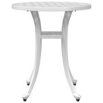 vidaXL Table de jardin blanc Ø48x53 cm aluminium coulé