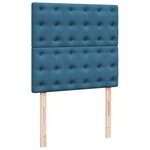 vidaXL Sommier à lattes de lit avec matelas bleu 80x200 cm velours
