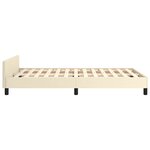 vidaXL Cadre de lit avec tête de lit sans matelas crème 120x200 cm