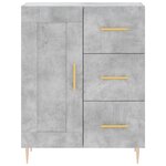 vidaXL Buffet haut Gris béton 69 5x34x180 cm Bois d'ingénierie