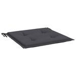 vidaXL Coussins de chaise de jardin lot de 6 anthracite 50x50x3 cm