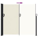 vidaXL Auvent latéral rétractable crème 180x600 cm