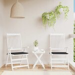 vidaXL Coussins de chaise jardin lot de 2 noir 40x40x4 cm tissu oxford