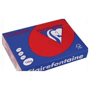 Ramette 250 Feuilles Papier 160g A4 210x297 mm Certifié FSC Rouge groseille TROPHÉE