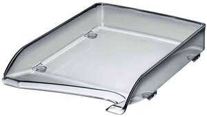 Elegant Corbeille à courrier en polystyrène 100% recyclable Fumé lisse LEITZ