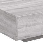 vidaXL Table basse avec lumières LED sonoma gris 85x55x31 cm