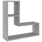 vidaXL Étagères murales 2Pièces Sonoma gris 50x15x50 cm Bois d’ingénierie