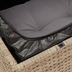 vidaXL Salon de jardin avec coussins 9Pièces mélange beige résine tressée