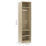 vidaXL Garde-robe Chêne sonoma 50x50x200 cm Bois d'ingénierie
