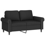 vidaXL Ensemble de canapés 3 Pièces avec coussins noir velours