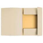 Chemise 3 rabats à élastiques carte lustrée 400g/m2 Nature Future® - A4 Ivoire EXACOMPTA