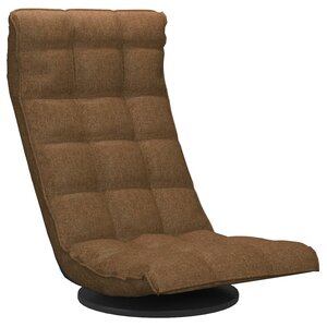 vidaXL Chaise de sol pivotante Marron Tissu
