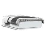 vidaXL Cadre de lit avec lumières LED blanc 140x200 cm bois ingénierie