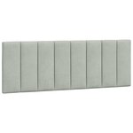 vidaXL Cadre de lit avec tête de lit Gris clair 140x190 cm Velours