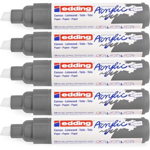 Marqueur acrylique large 5000 anthracite 5-10 mm x 5 EDDING