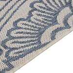 vidaXL Tapis à tissage plat d'extérieur 140x200 cm Motif bleu