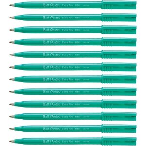 Stylo Roller Encre Ball Pentel R56 Pointe Fine Noir x 12 PENTEL