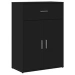 vidaXL Buffets 2 Pièces noir 60x30x84 cm bois d'ingénierie