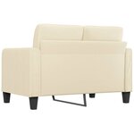 vidaXL Canapé à 2 places Crème 120 cm Similicuir