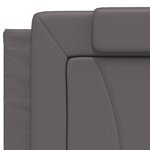 vidaXL Lit avec matelas gris 200x200 cm similicuir