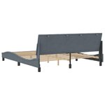 vidaXL Cadre de lit avec tête de lit Gris foncé 180x200 cm Velours