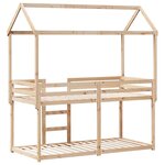 vidaXL Lit superposé avec toit 80x200 cm bois de pin massif