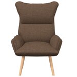 Chaise Relaxante vidaXL en Tissu Marron