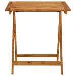 vidaXL Table pliable de jardin 70x70x75 cm Bois d'acacia massif