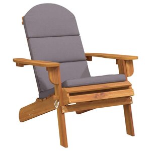 vidaXL Chaise de jardin Adirondack avec coussins bois massif d'acacia