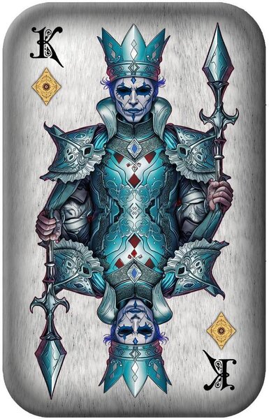 Pièce de monnaie en Argent g 62.2 (2 oz) Millésime 2024 Poker Cards KING OF DIAMONDS