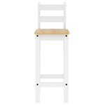 vidaXL Chaises de bar lot de 2 blanc bois de pin solide