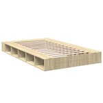 vidaXL Cadre de lit chêne sonoma 140x190 cm bois d'ingénierie