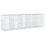 vidaXL Panier gabion avec couvercle 500x100x150 cm fer galvanisé