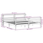 vidaXL Cadre de lit sans matelas blanc 200x200 cm bois massif de pin