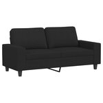 vidaXL Ensemble de canapés 2 Pièces noir tissu