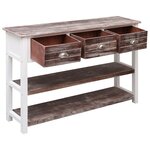 vidaXL Buffet Antique Marron 115x30x76 cm Bois