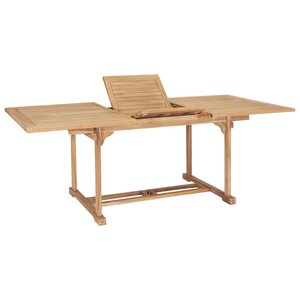 vidaXL Table de jardin extensible 150-200x100x75 cm Teck solide