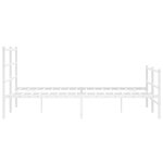 vidaXL Cadre de lit métal avec tête de lit/pied de lit blanc 140x200cm