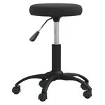 Chaise fauteuil siège pivotante de bureau informatique étude velours noir 02_0024167