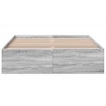 vidaXL Cadre de lit sonoma gris 135x190 cm bois d'ingénierie