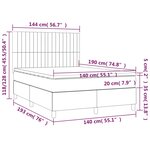 vidaXL Sommier à lattes de lit avec matelas Marron foncé 140x190 cm