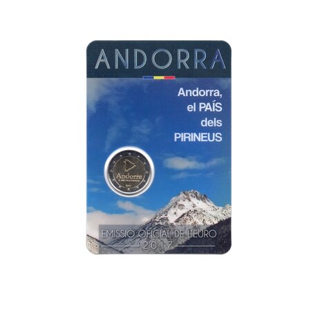 Pièce de monnaie 2 euro commémorative Andorre 2017 BU – Pays des Pyrénées