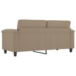 vidaXL Canapé à 2 places Taupe 140 cm Tissu microfibre